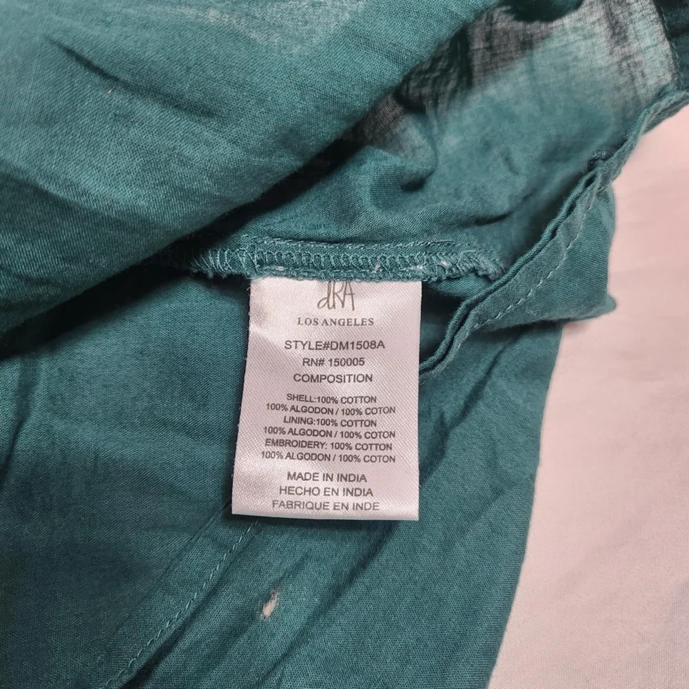 DRA Los Angeles Dress Size XS Green Color Autumn Maxi Dress Boho Cottagecore